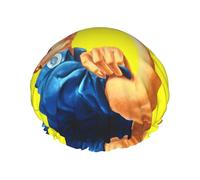 We Can Do It Shower Caps For Women, Elastic And Reusable Bath Caps, Double Waterproof Layers Shower Cap, Bathing Shower Caps