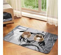 We Can Do It1 Print Pet Feeding Mat Dog Mat for Food and Water Bowl Dogs Water Dispenser Mat Dogs Accessories