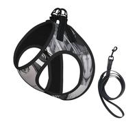 We Can Do It1 Print Small Dog Harness with Leash Set, No Escape Easy Walk Puppy Harnesses for Training Walking