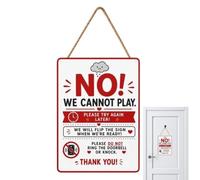 We Can Play Door Sign, Quiet Time Sticker, YES NO Print Hanger, Handy Notice Board, Practical Build for Nap Homework Sleeping Dinner Time Break House Farm Residential Area