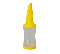 We Can Source It - 1L Pouring Bottle with Spout, Yellow - Professional Bartender Liquor & Juice Pourer - No-Drip Oil, Syrup & Sauce Bottle for Bar, Kitchen & Restaurant