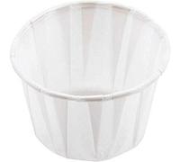 We Can Source It Ltd - 500 x 4oz Paper Souffle Portion Cups Waxed Paper Ramekin Sauce Pots with Leak-Resistant Coating - for Sauces, Condiments, Dips & Sampling - Disposable Catering Portion Control