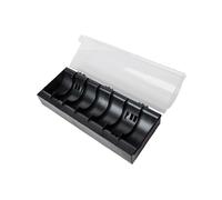 We Can Source It 7 Day Date Label Dispenser for Large 50mm Labels with 7 Rolls Heavy Duty Plastic Organizer for Commercial Kitchens Food Prep Inventory Management Use Easy Load Design Wall Mountable