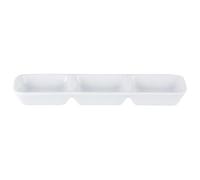 We Can Source It Box of 6 x Three Division Dip Tray 20x6.5cm 7.75x2.5 Stylish Sectioned Layout Durable Build Space Efficient Ideal for Condiments Shared Platters and Contemporary Food Presentation
