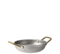 We Can Source It Box of 6 x Vintage Brass Handled Round Dish 15cm 6 inch Classic Metal Serving Dishes with Handles for Starters Sides or Sharing Ideal for Heritage Dining Catering or Presentation Use