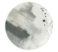 We Can Source It Canvas 30cm Coupe Plate Pack of 6 | Large Porcelain Dinner Plate | Abstract Brushstroke Design | Microwave & Dishwasher Safe | Edge Chip Resistant