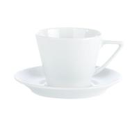 We Can Source It Ceramic Conic Tea Cup Set of 6, 28cl (10oz) White Porcelain Cup for Café, Home Tea & Coffee Serving, Dishwasher Safe & Microwave Safe