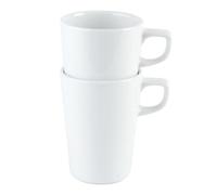 We can Source It Conical Stacking Mug 34cl Pack of 6 Modern Practical Functional Cup for Flat White Caramel Frappe Matcha Latte Golden Milk Hot Drinks Tea Infusion Breakfast Coffee Break Casual Dining