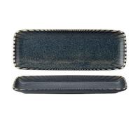 We Can Source It Flint 30 x 11cm Rectangular Platter Pack of 6 | Vitrified Porcelain Serving Plate for Tapas & Sushi | Microwave & Dishwasher Safe