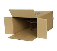 We Can Source It Ltd - 1 x 6 Bottle Wine Boxes with Built-In Dividers - Heavy-Duty Double Wall Cardboard - Flat Packed for Quick Assembly - Ideal for Wine, Beer, Spirits - "Fragile" Printed