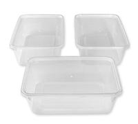 We Can Source It Ltd - 100 x 500ml Plastic Microwave & Freezer Safe Food Containers with Lids - BPA-Free, Reusable, Takeaway Meal Prep Container - Catering Grade Food Storage Boxes for Home & Business
