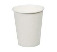 We Can Source It Ltd® - 1000 x 8oz White Paper Cups Single Wall Disposable Tea Coffee Cappuccino Hot Drinks