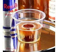 We Can Source It Ltd - 1000 x Bomb Cups - 25ml CE Marked Clear, Polypropylene, Crushable, Recyclable. Shot Cups, Bomb Shotz, Ideal for Red Bull & Jagermeister