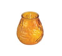We Can Source It Ltd - 12 x Low Boy Glass Jar Candles with 70 Hour Burn Time - Yellow Wax Jars for Home, Garden, Restaurant & Commercial Use - Lead-Free Cotton Wick