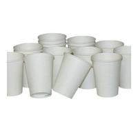 We Can Source It Ltd - 12oz/16oz Single Wall White Paper Cups - Great for Tea, Coffee, Cappuccino, Hot Drinks - Eco-Friendly Drinkware 100% Compostable Recyclable -100 Pack (12oz)