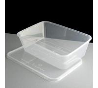 We Can Source It Ltd - 150 x 500ml Plastic Microwave & Freezer Safe Food Containers with Lids - BPA-Free, Reusable, Takeaway Meal Prep Container - Catering Grade Food Storage Boxes for Home & Business