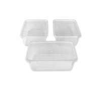 We Can Source It Ltd - 200 x 1000ml Plastic Microwave Freezer Safe Food Meal Prep Takeaway Containers and Lids - Catering Plastic BPA Free