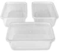 We Can Source It Ltd - 200 x 500ml Plastic Microwave & Freezer Safe Food Containers with Lids - BPA-Free, Reusable, Takeaway Meal Prep Container - Catering Grade Food Storage Boxes for Home & Business