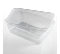 We Can Source It Ltd - 200 x 750ml Plastic Microwave & Freezer Safe Food Containers with Lids - BPA-Free, Reusable, Takeaway Meal Prep Container - Catering Grade Food Storage Boxes for Home & Business