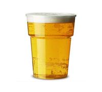 We Can Source It Ltd - 20oz Clear Strong Plastic Pint Cups - 570ml Disposable Beer Glasses Tumblers - BPA-Free Plastic Tumblers with CE Marking - Disposable Plastic Glasses for Parties (Pack of 500)