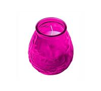 We Can Source It Ltd - 24 x Low Boy Glass Jar Candles with 70 Hour Burn Time - Fuchsia Pink Wax Jars for Home, Garden, Restaurant & Commercial Use - Lead-Free Cotton Wick
