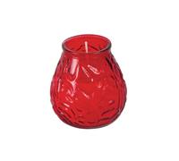 We Can Source It Ltd - 24 x Low Boy Glass Jar Candles with 70 Hour Burn Time - Red Wax Jars for Home, Garden, Restaurant & Commercial Use - Lead-Free Cotton Wick