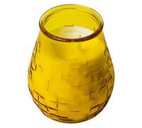 We Can Source It Ltd - 24 x Low Boy Glass Jar Candles with 70 Hour Burn Time - Yellow Wax Jars for Home, Garden, Restaurant & Commercial Use - Lead-Free Cotton Wick