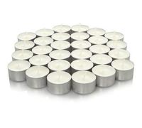 We Can Source It Ltd - 250 White Tea Light Candles Unscented - 8 Hour Burn Time - Smokeless, Non-Toxic, Clean Burning - Ideal for Christmas, Weddings, Parties, Power Cuts & Everyday Use