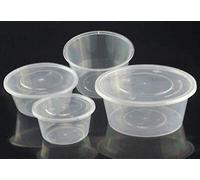 We Can Source It Ltd - 2oz. Disposable Sauce and Chutney Containers with Leak Proof Lids - Vodka Rum Jelly Shot & Dessert Cups with Lids - For Party, Dinners - 100 Pack