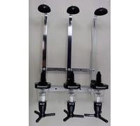 We Can Source It Ltd - 3 x 35ml Optic Set Gravity Beverage Dispenser Bottle Bracket - Stainless Steel Wall Mounted Spirit Measure Dispenser with Fixed Bottle Holder for Bar & Catering Use