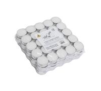 We Can Source It Ltd - 4 Hour Burn Unscented Tea Light Candles - Decorative Smokeless Candle - White Long-Lasting Tea Light Candles, 100 Pack