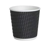 We Can Source It Ltd - 4oz (120ml) Black Ripple Espresso Takeaway Cups x 100