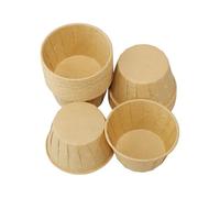 We Can Source It Ltd - 4oz Kraft Brown Paper Souffle Pots - Disposable Waxed Paper Portion Pots for Ketchups, Sauces, Dips - Pack of 1000