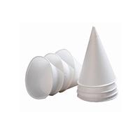 We Can Source It Ltd - 4oz Water Cones Disposable Individual Roll Rim White Paper Snow Cone Cups - Compostable Water Cooler and Ice Cream Cups for Home, Office, School, Gym and Events - Pack of 400