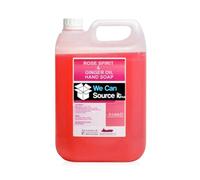 We Can Source It Ltd - 5 Litre Rose & Ginger Liquid Hand Wash Soap - Bulk Refill for Dispensers - Gentle Cleansing Formula for Adults - Moisturising Hand Wash for Home, Office, Kitchen