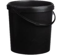 We Can Source It Ltd - 5 Pack 20L Black Plastic Buckets with Lids & Handles - Heavy Duty Multi-Purpose Storage, Gardening, Fermenting & DIY Use