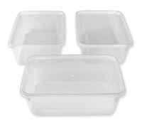 We Can Source It Ltd 50 X 1000Ml Plastic Microwave And Freezer Safe Bpa Free Reusable Meal Prep Containers