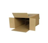 We Can Source It Ltd - 50 x 6 Bottle Wine Boxes with Built-In Dividers - Heavy-Duty Double Wall Cardboard - Flat Packed for Quick Assembly - Ideal for Wine, Beer, Spirits - "Fragile" Printed