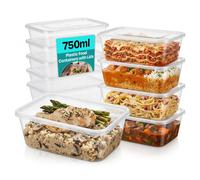 We Can Source It Ltd 50 x 750ml Plastic Microwave & Freezer Safe Food Contain...