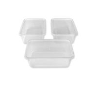 We Can Source It Ltd 50 x 750ml Plastic Microwave Freezer Safe Food Containers with Lids BPAFree Reusable Takeaway Meal Prep Containers Cateri