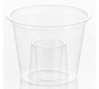We Can Source It Ltd - 50 x Bomb Glasses - 25 ml CE Marked Transparent, Polypropylene, Foldable, Recyclable. Shot Glasses, Bomb Shotz, Ideal for Red Bull & Jagermeister