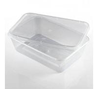 We Can Source It Ltd - 50 x Rectangular Clear Plastic Food Containers 500ml with Lids - Microwave and Freezer Safe Takeaway Food Boxes for Hot and Cold Meals - Storage Tubs for Restaurants & Catering