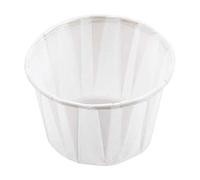 We Can Source It Ltd - 500 x 4oz Paper Souffle Portion Cups Waxed Paper Ramekin Sauce Pots with Leak-Resistant Coating - for Sauces, Condiments, Dips & Sampling - Disposable Catering Portion Control