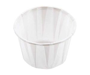 We Can Source It Ltd - 500 x 4oz Paper Souffle Portion Cups Waxed Paper Ramekin Sauce Pots with Leak-Resistant Coating - for Sauces, Condiments, Dips & Sampling - Disposable Catering Portion Control