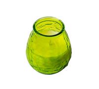 We Can Source It Ltd - 6 x Low Boy Glass Jar Candles with 70 Hour Burn Time - Lime Green Wax Jars for Home, Garden, Restaurant & Commercial Use - Lead-Free Cotton Wick