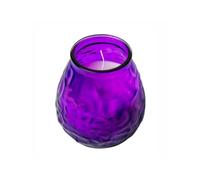 We Can Source It Ltd - 6 x Low Boy Glass Jar Candles with 70 Hour Burn Time - Purple Wax Jars for Home, Garden, Restaurant & Commercial Use - Lead-Free Cotton Wick