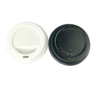 We Can Source It Ltd 8Oz 80mm Sip Through Pet Plastic Coffee Cup Lids For Paper Cups Black Or White Pack Of 100