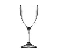 We Can Source It Ltd - 9oz Elite Polycarbonate Wine Glass - Classic U-Shape Virtually Unbreakable Clear Plastic Glass - Fade Resistant Reusable Drinkware for Home, Bars and Outdoor Events - Pack of 1