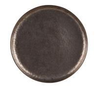 We Can Source It Ltd Aztec Stoneware Side Plates, Brown Rustic Textured Finish, 15cm Round Ceramic Serving Plates, Dishwasher & Microwave Safe, Pack of 6