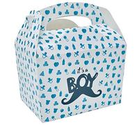 We Can Source It Ltd - Baby Shower Party Favour Boxes - Celebration Cake Gift Card Box for Newborn - It’s a Boy Printed Design - Sweets Treats Table Décor and Return Gifts for Guests - Pack of 30